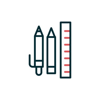 kırtasiye simgesi vektör illüstrasyonu