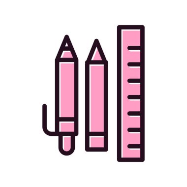 kırtasiye simgesi vektör illüstrasyonu