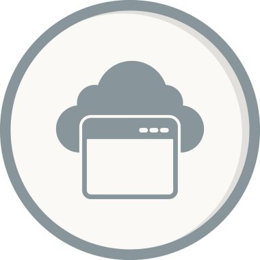 Basit web arayüzü simgesi, vektör illüstrasyonu