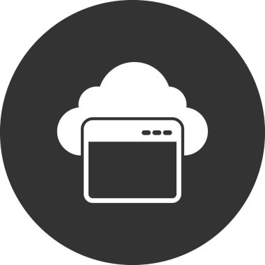 Basit web arayüzü simgesi, vektör illüstrasyonu