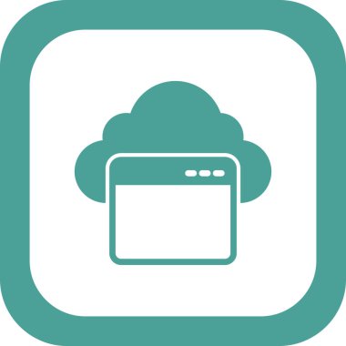 Basit web arayüzü simgesi, vektör illüstrasyonu