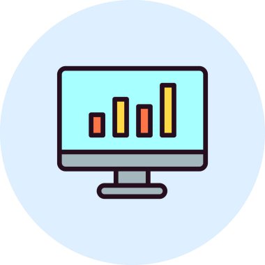 analitik simge vektör illüstrasyonu