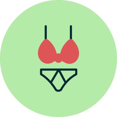 Bikini simge vektör çizim