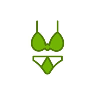 Bikini simge vektör çizim