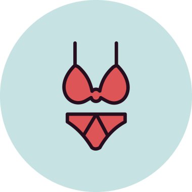 Bikini simge vektör çizim