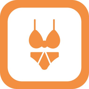 Bikini simge vektör çizim