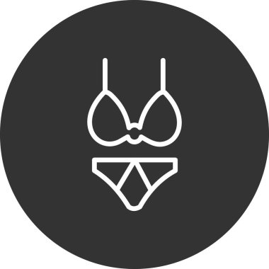 Bikini simge vektör çizim