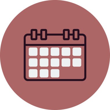 Takvim web simgesi, ajanda illüstrasyonu 