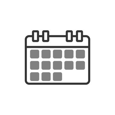 Takvim web simgesi, ajanda illüstrasyonu 
