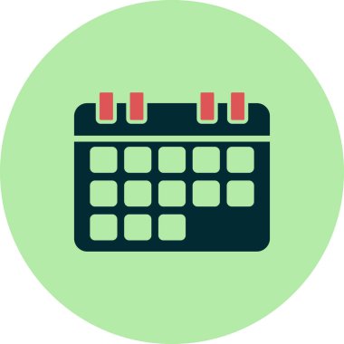 Takvim web simgesi, ajanda illüstrasyonu 