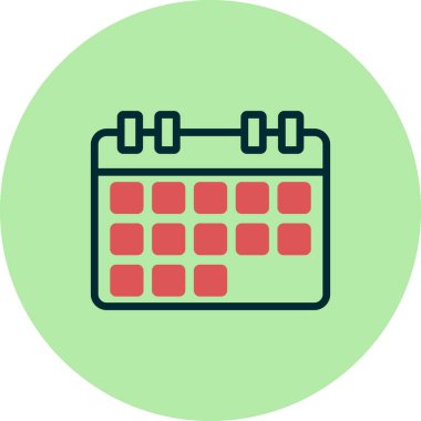 Takvim web simgesi, ajanda illüstrasyonu 