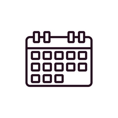 Takvim web simgesi, ajanda illüstrasyonu 