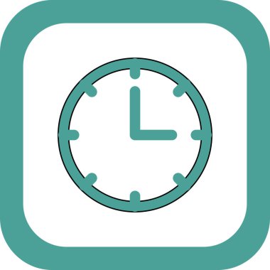 Saat simgesinin vektör illüstrasyonu