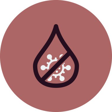 Covid 19 simge vektör illüstrasyonu