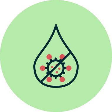 Covid 19 simge vektör illüstrasyonu