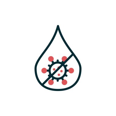 Covid 19 simge vektör illüstrasyonu