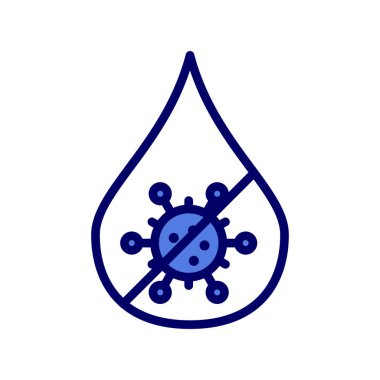 Covid 19 simge vektör illüstrasyonu