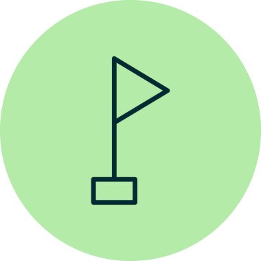 bayrak web simgesi izole edilmiş vektör çizimi   