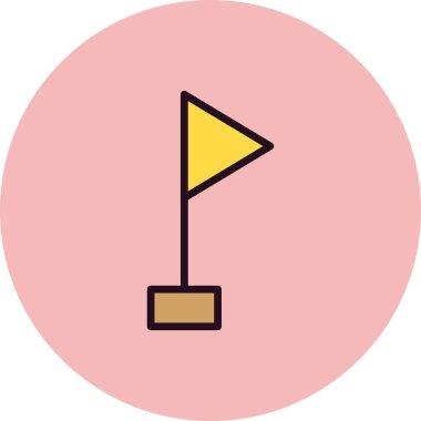 bayrak web simgesi izole edilmiş vektör çizimi   