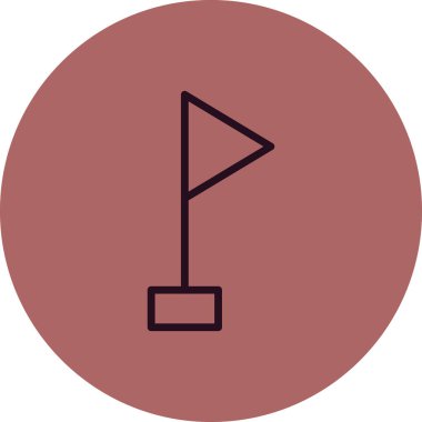 bayrak web simgesi izole edilmiş vektör çizimi   