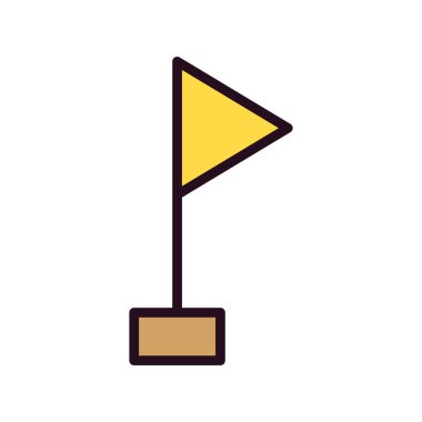 bayrak web simgesi izole edilmiş vektör çizimi   