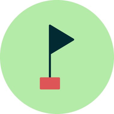 bayrak web simgesi izole edilmiş vektör çizimi   