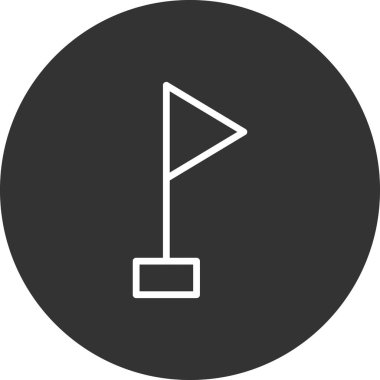 bayrak web simgesi izole edilmiş vektör çizimi   