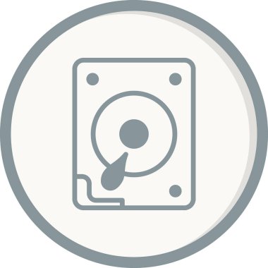 Sert disk simgesi vektör illüstrasyonu