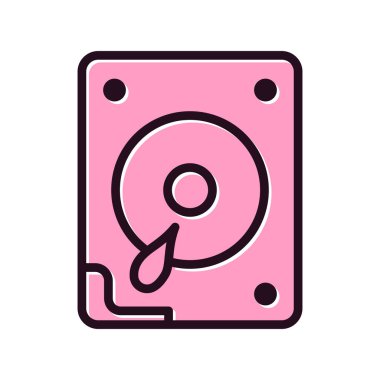 Sert disk simgesi vektör illüstrasyonu