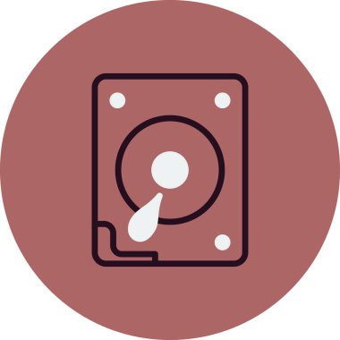 Sert disk simgesi vektör illüstrasyonu