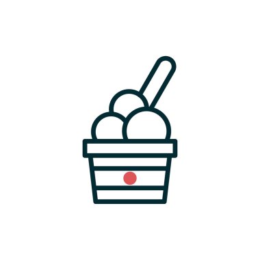 dondurma ikonu vektör illüstrasyonu