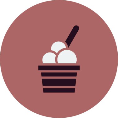 dondurma ikonu vektör illüstrasyonu