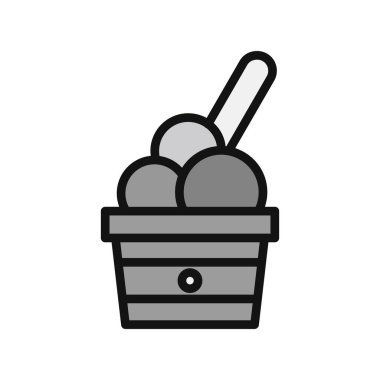 dondurma ikonu vektör illüstrasyonu