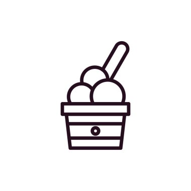 dondurma ikonu vektör illüstrasyonu