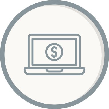 Dizüstü bilgisayar simgesi, vektör illüstrasyon tasarımı