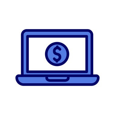 Dizüstü bilgisayar simgesi, vektör illüstrasyon tasarımı