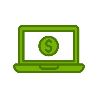 Dizüstü bilgisayar simgesi, vektör illüstrasyon tasarımı