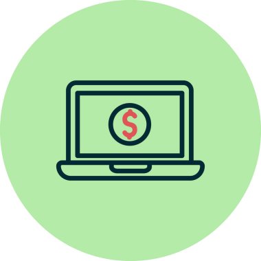 Dizüstü bilgisayar simgesi, vektör illüstrasyon tasarımı