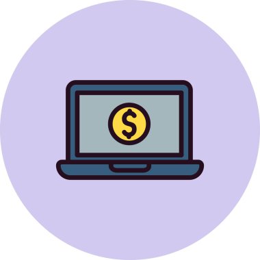 Dizüstü bilgisayar simgesi, vektör illüstrasyon tasarımı