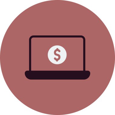 Dizüstü bilgisayar simgesi, vektör illüstrasyon tasarımı