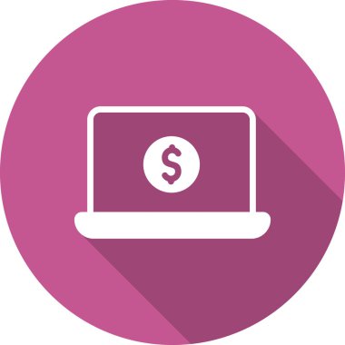 Dizüstü bilgisayar simgesi, vektör illüstrasyon tasarımı