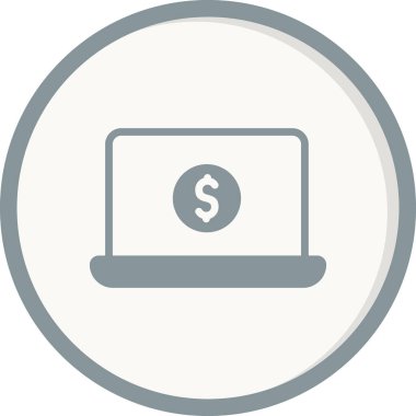 Dizüstü bilgisayar simgesi, vektör illüstrasyon tasarımı