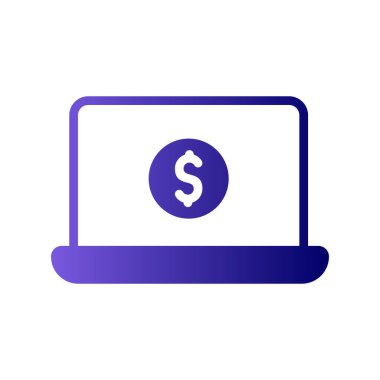 Dizüstü bilgisayar simgesi, vektör illüstrasyon tasarımı