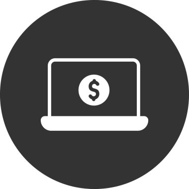 Dizüstü bilgisayar simgesi, vektör illüstrasyon tasarımı