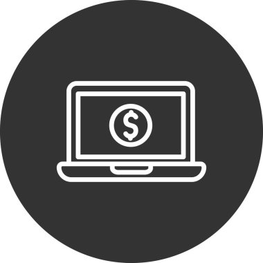 Dizüstü bilgisayar simgesi, vektör illüstrasyon tasarımı