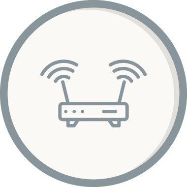 Modem. Web simgesi basit illüstrasyon