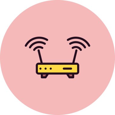 Modem. Web simgesi basit illüstrasyon