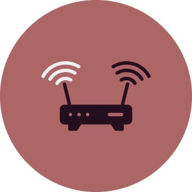 Modem. Web simgesi basit illüstrasyon