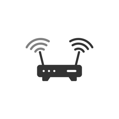 Modem. Web simgesi basit illüstrasyon