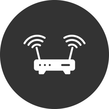 Modem. Web simgesi basit illüstrasyon